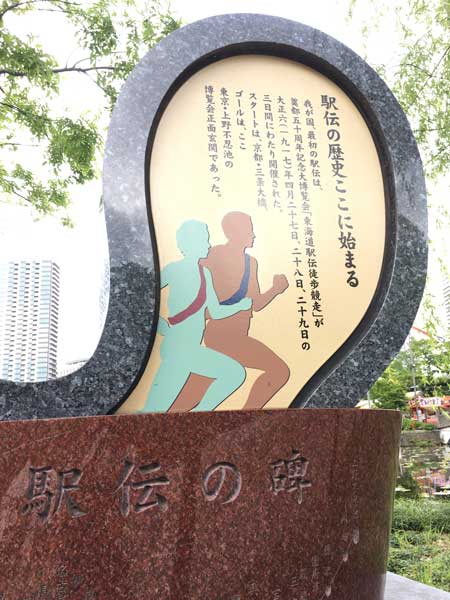上野　駅伝の碑